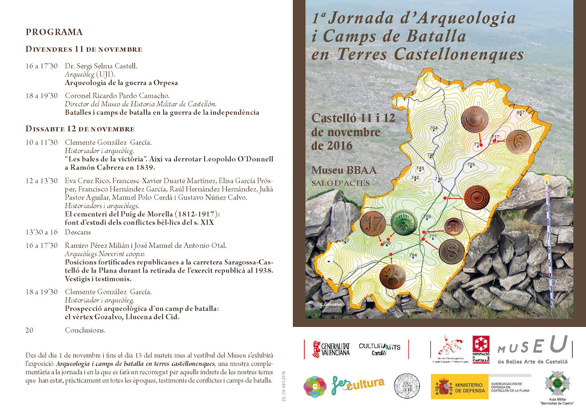 Jornadas de Arqueología y Campos de Batalla en Tierras Castellonenses Programación