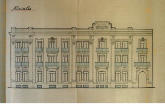 Il·lustració 7. Projecte datat en 1939 per a un edifici de la gota de llet en el carrer de Colom de València.