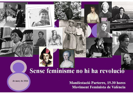 Cartel Manifestacio 8 Març a Valencia