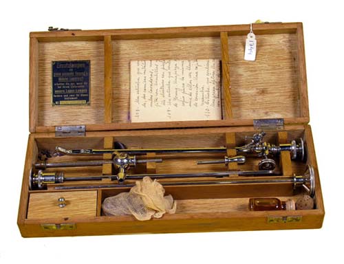Cytoscope, first third of the 20th century (cytoscope is a procedure which allows the doctor to visualise the inside of the bladder and urethra]