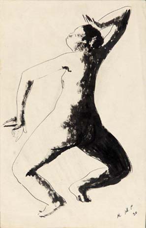 Dona nua ballant, Manolo Gil, c. 1950
