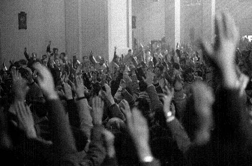 Assemblea de la Facultat de Medicina. València, 1977.