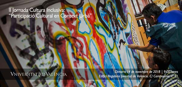 II Jornada Cultura Inclusiva. 14/11/2018. Termini inscripció: del 15 d’octubre a l’11 de novembre de 2018