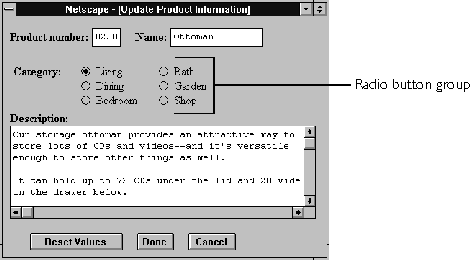 form radio input html