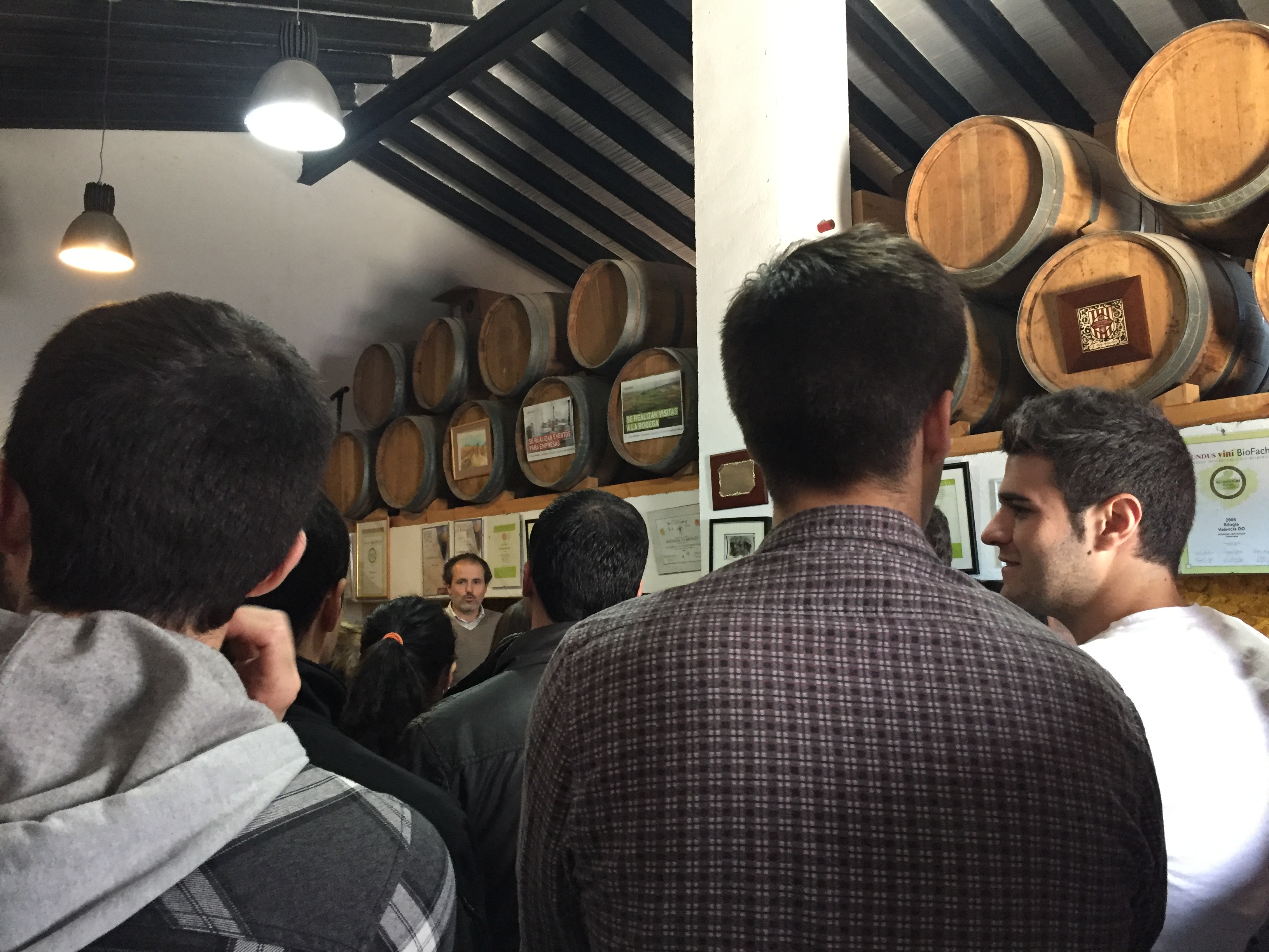 Estudiantes del Máster en la Bodega Los Frailes 