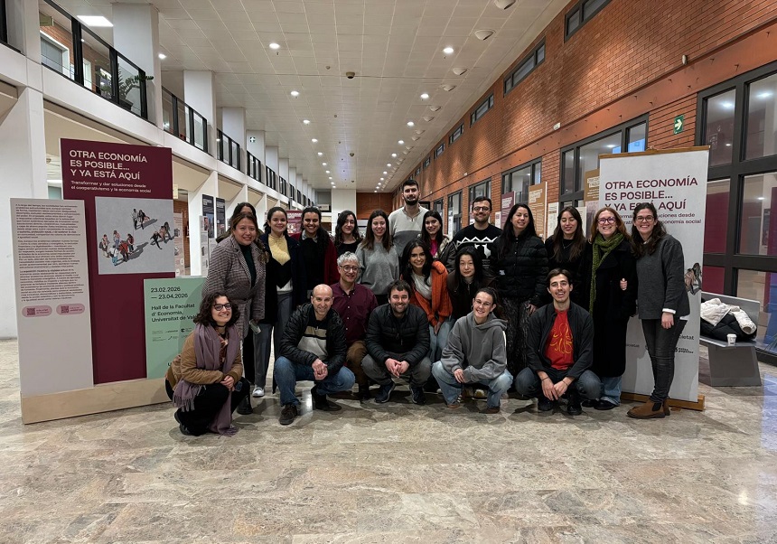 El grup a l'exposició