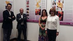 D’esquerra a dreta: el vicerector de Participació i Projecció Territorial, Jorge Hermosilla; el president de Caixa Popular, Benet Delcán; la directora general de Cultura i Patrimoni, Carmen Amoraga; i l'alcaldessa d'Alaquàs, Elvira García.