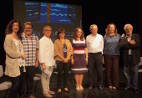 Els representants de Mostra Viva i les institucions col·laboradores, en la presentació a La Nau.