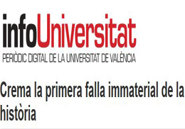 Article of the Intangible Falla to InfoUniversitat