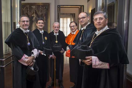 Esteban Morcillo, Vicent Soler, i la resta de rectors valencians.