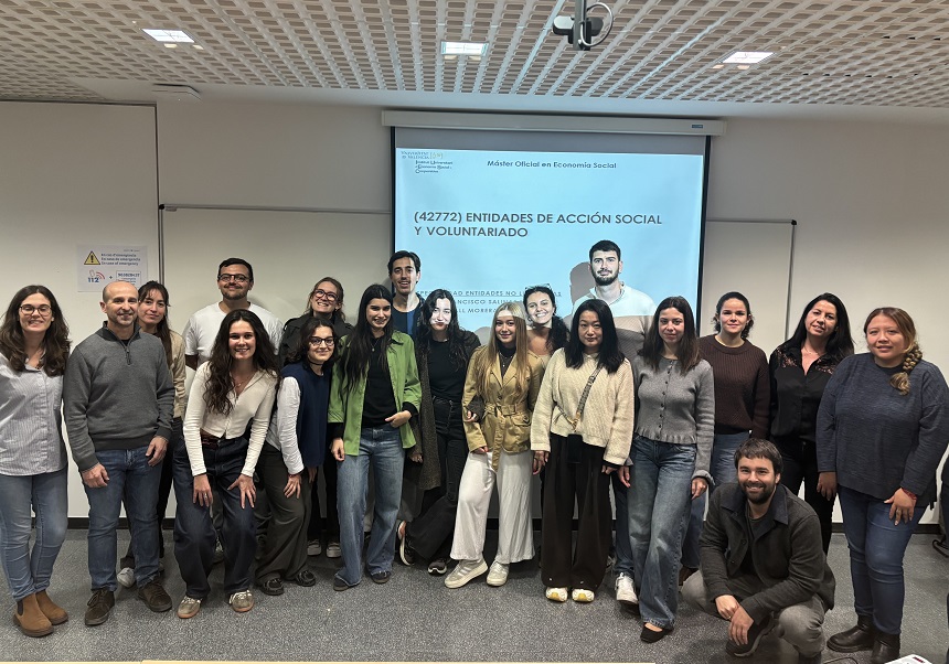 El grup d'estudiants a classe