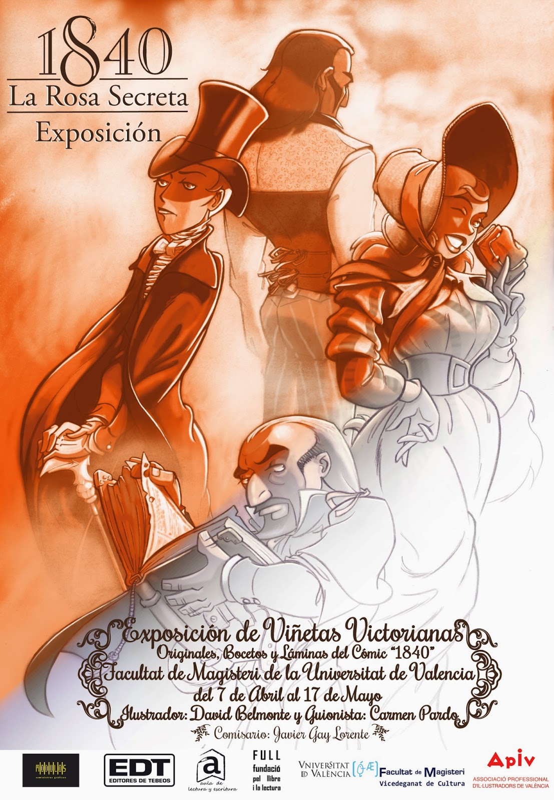 1840. La Rosa Secreta: vinyetes victorianes. Un vitage del llapis al cómic.