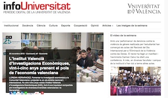 InfoUniversitat’s Front Page.