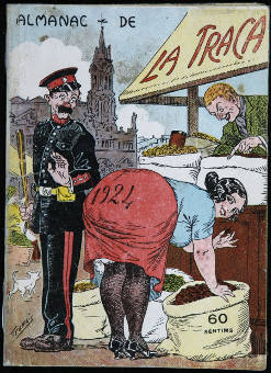 Una de las ilustraciones que se pueden ver en la exposición sobre 'La Traca'.