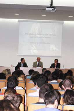 D'esquerra a dreta, Serafin Castellano, Esteban Morcillo i Javier Palao.