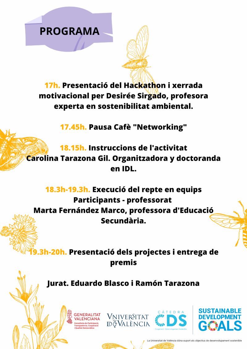 Programa I Hackathon social intergeneracional en sostenibilitat de la UV 