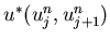$u^*(u_j^n,u_{j+1}^n)$