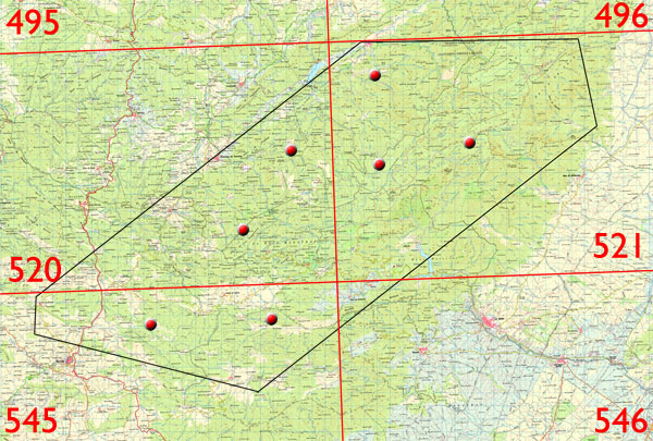 Mapa de zonas.