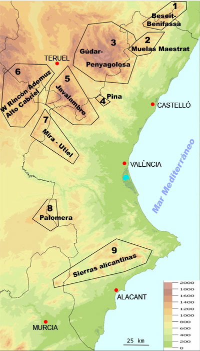 Mapa de zonas.