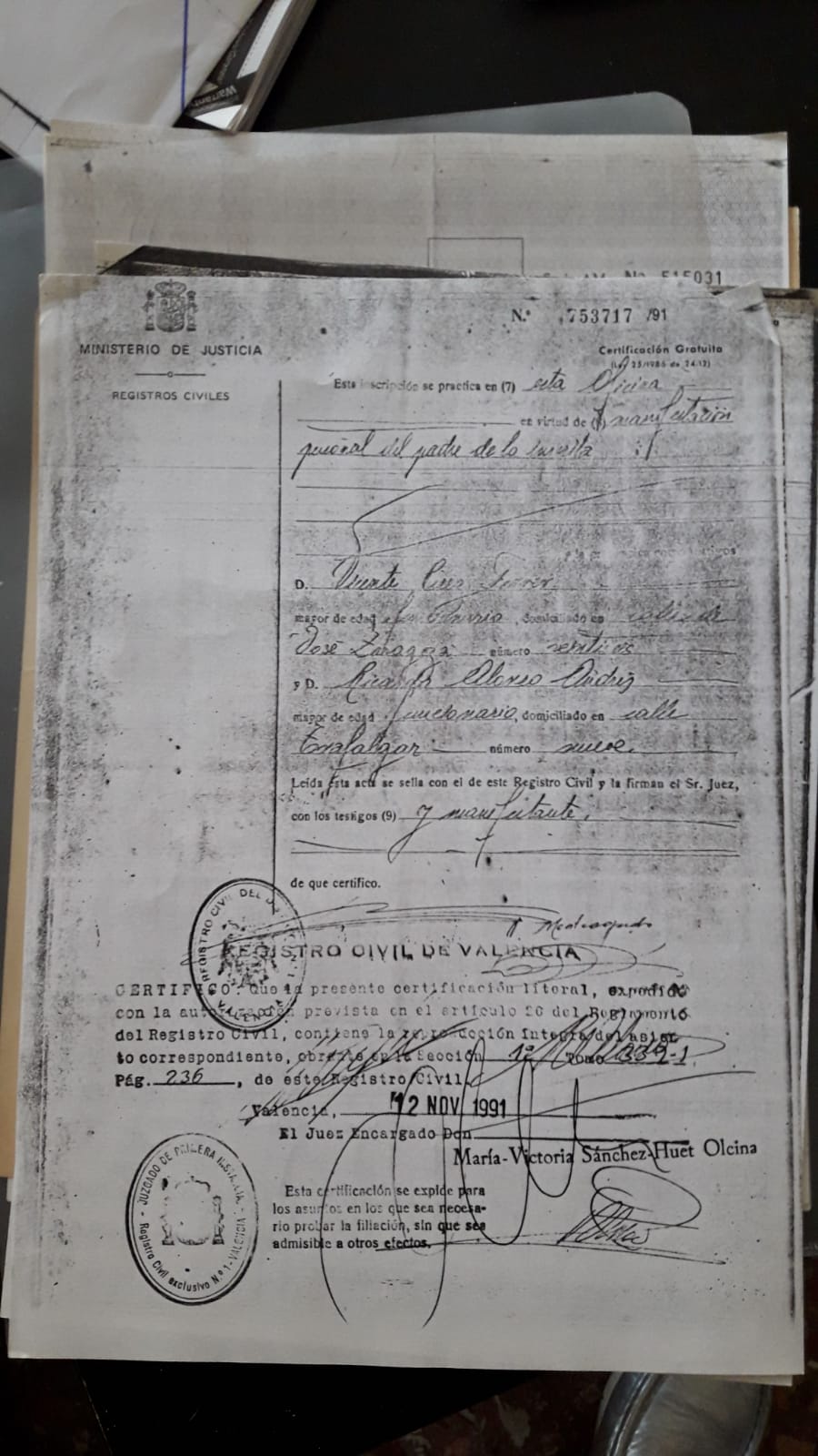 Certificación de 1991