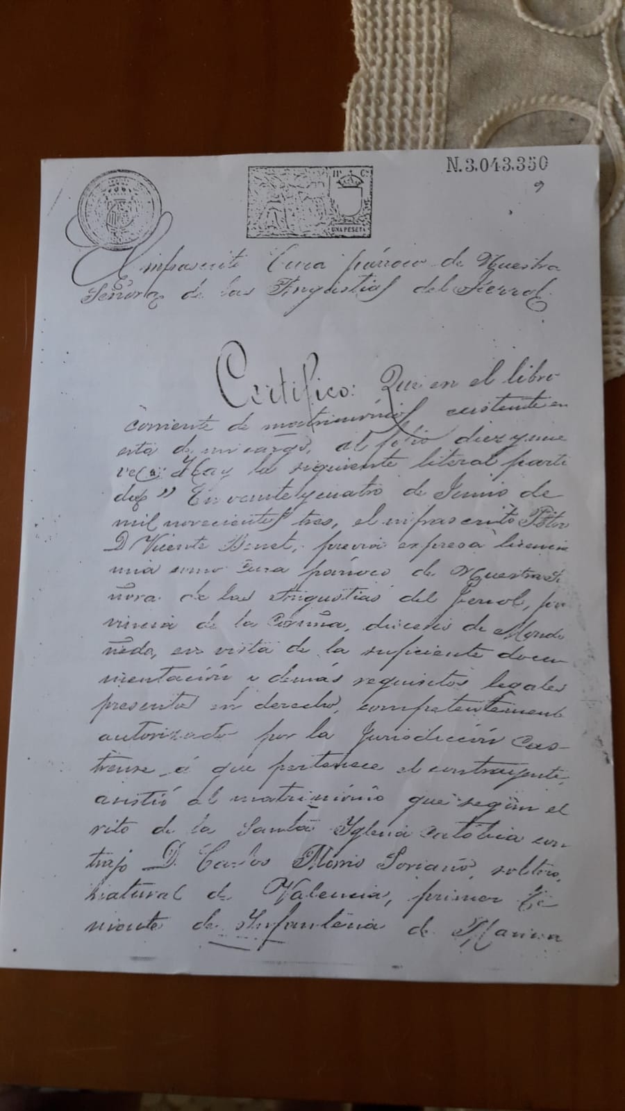 Boda de Carlos y Amparo, 1903