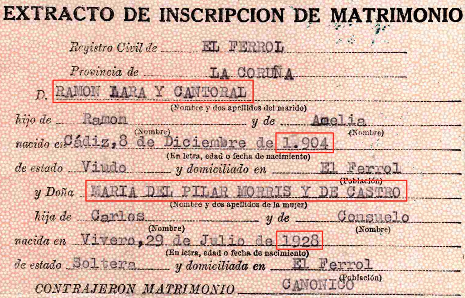 Boda de Pilar y Ramón Lara