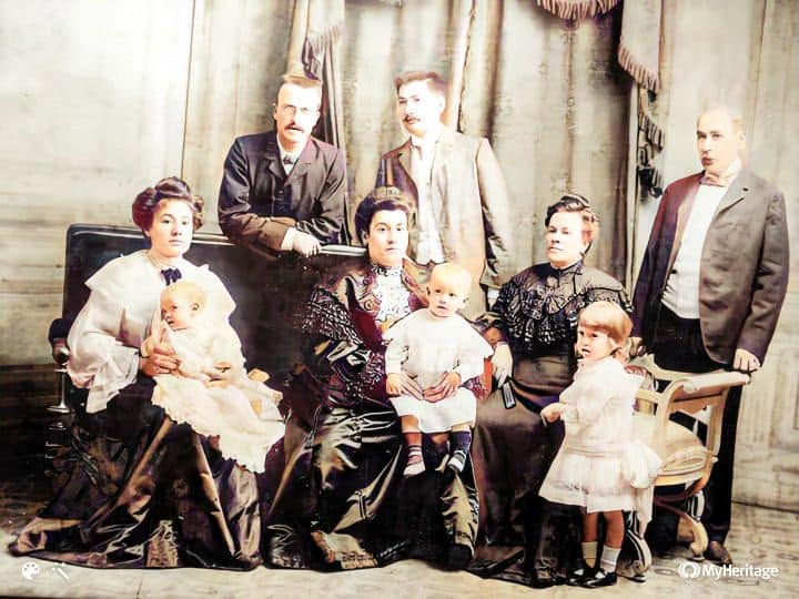 Retrato de grupo en estudio