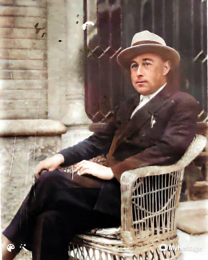 Retrato del álbum familiar, coloreado