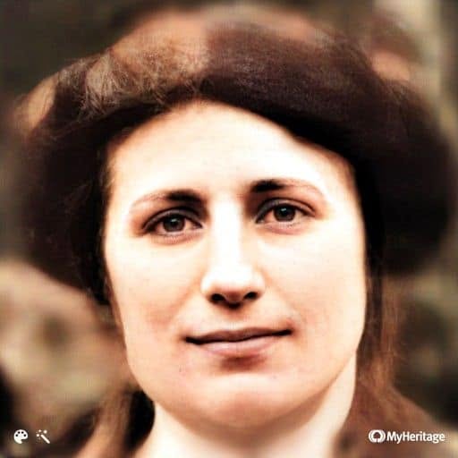 Retrato del álbum familiar, coloreado