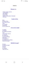 Índice de un poemario de María Elvira Lacaci