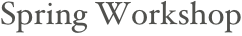 Spring Workshop