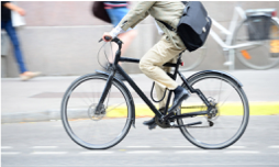 riding a bike