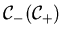 ${\cal C}_{-} ({\cal C}_{+})$