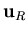 ${\bf u}_R$