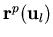 ${\bf r}^p({\bf u}_l)$