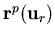 ${\bf r}^p({\bf u}_r)$