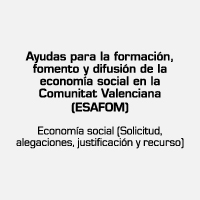 Ajudes per a la formació, foment i difusió de la economia social en la Comunitat Valenciana
