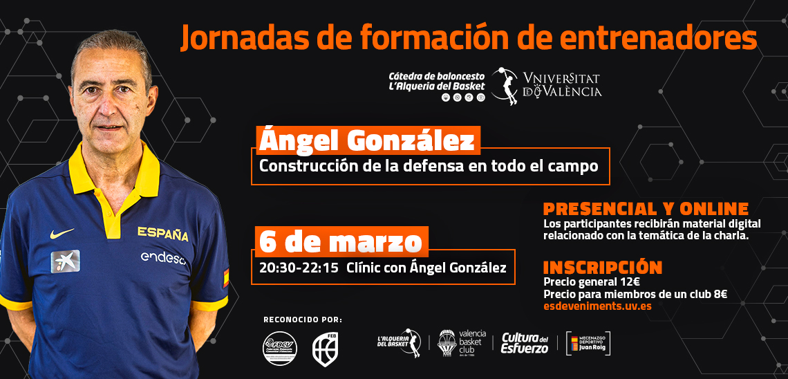 Cartel de la jornada con Ángel González Jareño