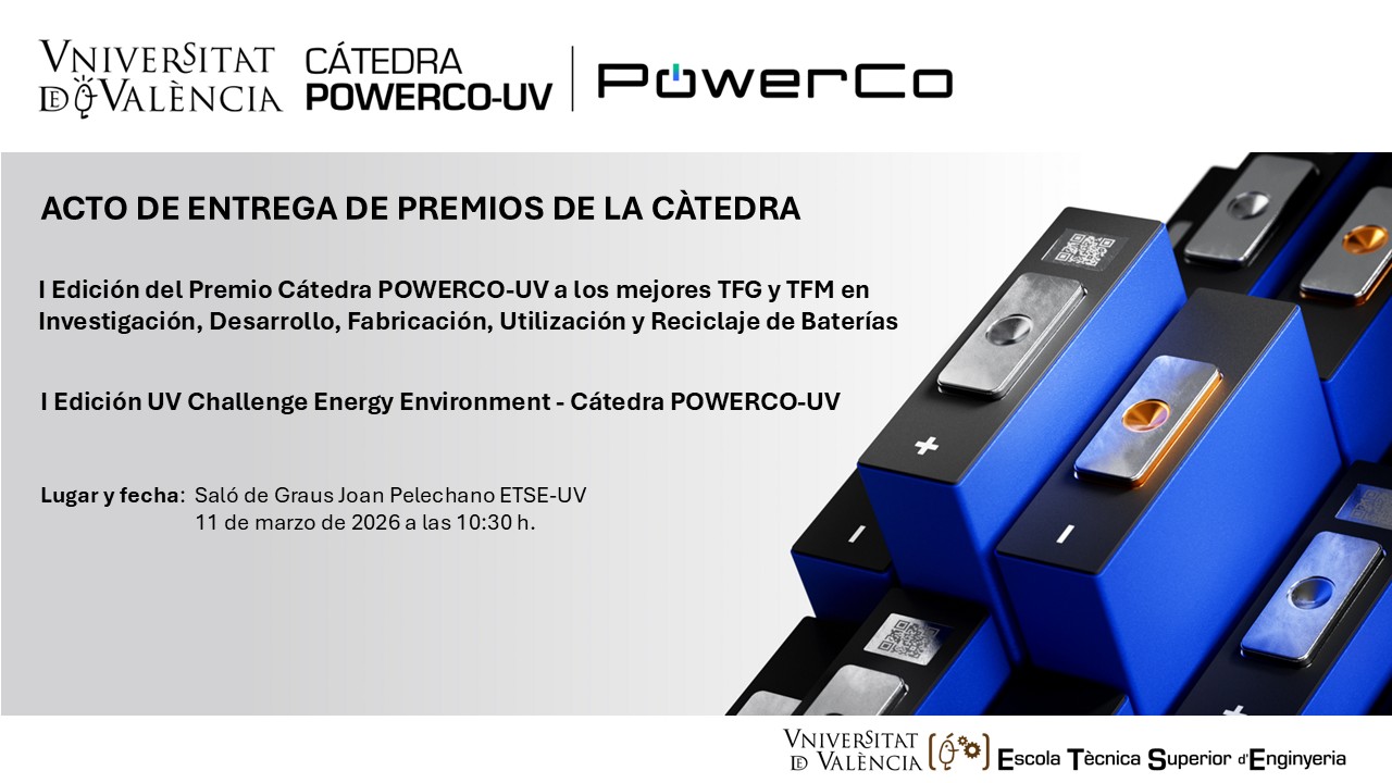 La Càtedra POWERCO-UV farà pública la resolució de la convocatòria de premis de la I edició del Hackathon UV Challenge Energy Environment.
