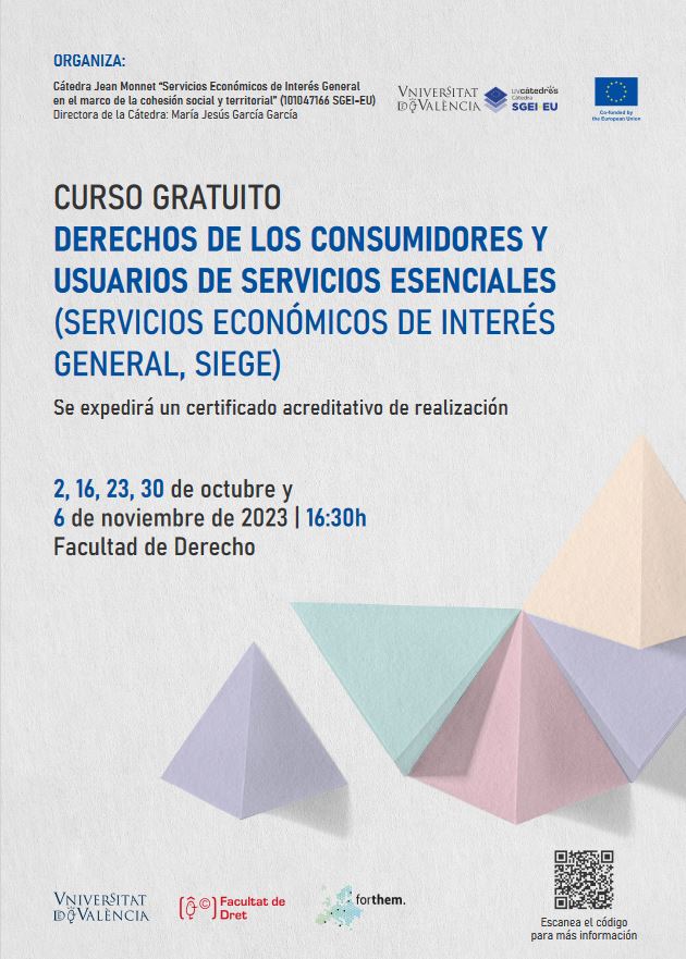 Cartell del curs d'extensió càtedra jean monnet siege uv