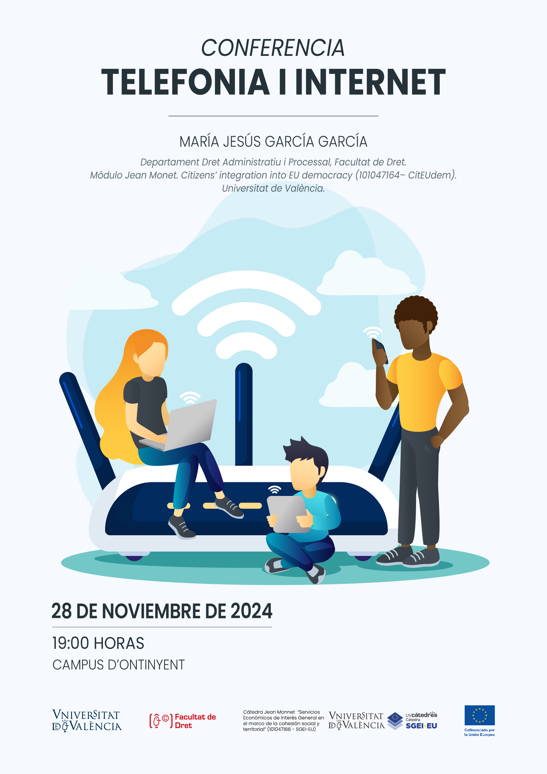 Poster with the conference “Telephony and internet”
