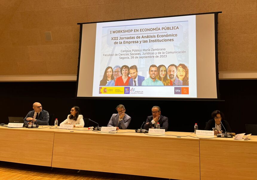 Cátedra Tributación Autonómica Universitat de València. Fotografía durante el I Workshop en Economía Pública 2023
