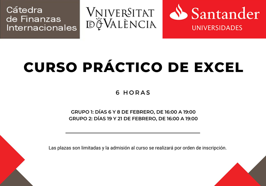 Cartel del curso práctico de Excel