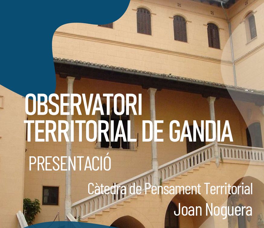 Cartell amb el text: Presentació  Càtedra pensament territorial joan noguera