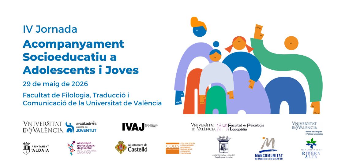 Cartell IV Jornada d'acompanyament socioeducatiu a adolescents i joves