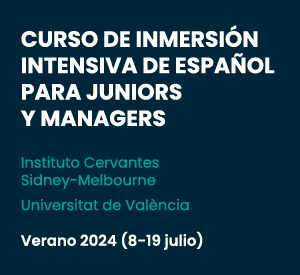 Imagen de un cartel informativo sobre el curso de español junior
