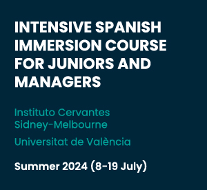 Image of a poster informing about the Spanish course for Juniors and Managers.