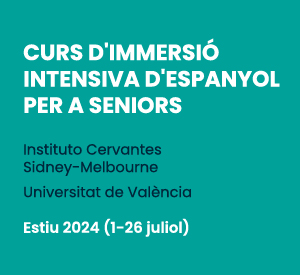 Imatge d'un cartell informatiu sobre el curs d'espanyol per a Senior.