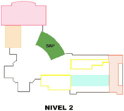 Pl�nol d'ubicaci� del SAP dins de l'edifici de Rectorat