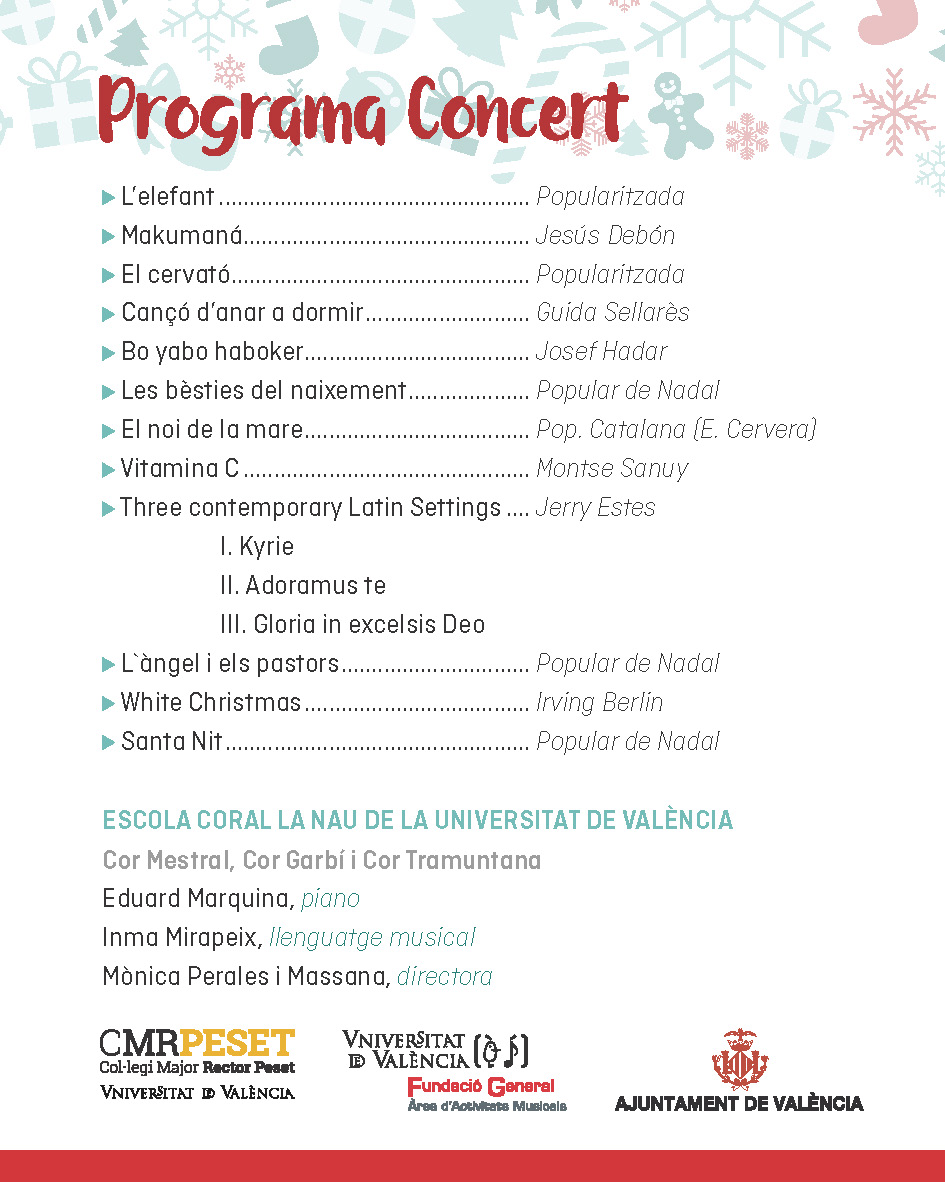 Concert de nadal de l escola coral la nau uv